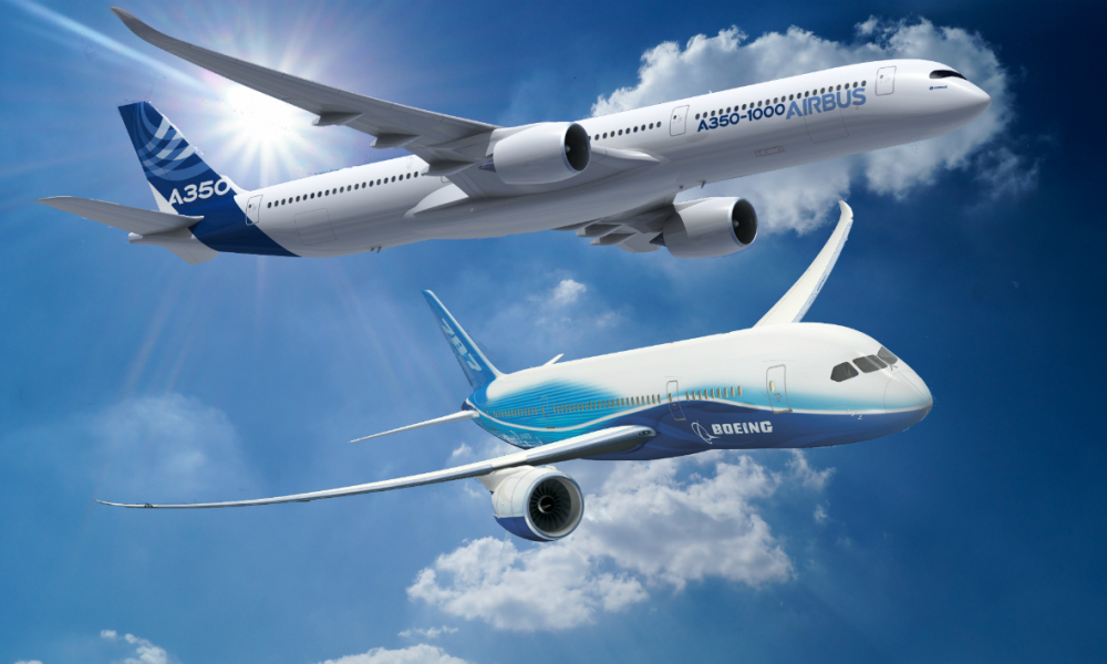 Boeing and airbus